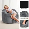 Fotel-worek HOMMPA, aksamitny, szary, ergonomiczny z Podgląd zdjęcia produktu 4