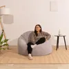 Sitzsack-Sessel XXL aus Breitcord 100 cm, Hellgrau Produktbild-Vorschau 2
