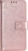 A rose gold flip case for a Samsung Galaxy S22 5G phone with a mandala pattern embossed on the cover. Produktbild-Vorschau