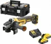 Meuleuse DEWALT Ø125mm 18V - 2 batteries 5Ah POWERSTACK - Voir les images du produit 1