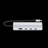 A Satechi USB-C Multiport Adapter is shown against a black background. Produktbild-Vorschau