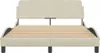 vidaXL Bettgestell "Dover" Creme 120x200 cm Stoff Produktbild-Vorschau 4