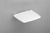 A white shower seat is mounted on a gray wall. Produktbild-Vorschau