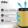 vhbw Faltenfilter kompatibel mit Hikoki Hitachi WDE 3600, Produktbild-Vorschau 2