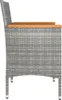 vidaXL 4-tlg. Gartenstuhl und Hocker Set Poly Rattan Grau Produktbild-Vorschau 5
