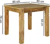 FineBuy Esstisch quadratisch 80 cm Mango Massivholz – Produktbild-Vorschau 3