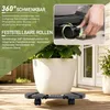 YARDIN, 2 stuks WPC plantenrollers, 30x30 cm, rond, Productafbeelding-voorbeeld 5