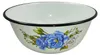 Blaue Blume Emaille Schüssel RUND 3,5 Liter ca 26cm mit Produktbild-Vorschau 1