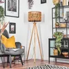Obenetto Stehlampe mit Holzfuß und Schirm aus Bambus Produktbild-Vorschau 9