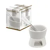1x Set de fondue au chocolat en céramique,blanc, incl. 2 Voir les images du produit 7
