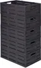 A stack of folded black crates. Produktbild-Vorschau