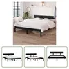 The Living Store Massivholzbett Schwarz Kiefer 150x200 cm Produktbild-Vorschau 1