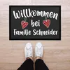 Fußmatte mit Spruch Willkommen bei Familie und anpassbarer Produktbild-Vorschau 3