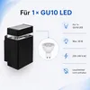 MasterLED Außenwandleuchte Hana GU10 IP65 Schwarz 18 cm Produktbild-Vorschau 6