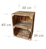 6er Holzkisten Geflammte mit Regal - 40x30x24 cm - Produktbild-Vorschau 6