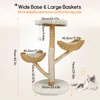 FATIVO Kratzbaum Modern Katzenbaum Holz-111cm Luxus Produktbild-Vorschau 4