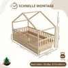 Crazy Pine Hausbett mit Schubladen 140x200 cm – Kinderbett Produktbild-Vorschau 2