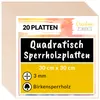 Creative Deco 20 Quadratische Sperrholzplatte 3mm | 300 x Produktbild-Vorschau 1