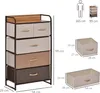 Komoda HOMCOM, příborník s 5 skládacími látkovými Náhled obrázku produktu 3