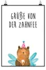 Mr. & Mrs. Panda Bild Bär Zahnfee DIN A1 - Weiß - Geschenk, Produktbild-Vorschau 1