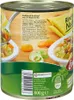 A close-up view of a food can, showing nutritional information and ingredients. Produktbild-Vorschau