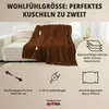 Coperta riscaldante in peluche Grafner 180 x 130 cm marrone Anteprima dell’immagine prodotto 5