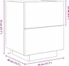 vidaXL Comodino rovere artigianale 45 x 40 x 55 cm Anteprima dell’immagine prodotto 8