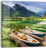 DEQORI Glasbild Echtglas 30x30 cm 'Romantischer Bergsee' Produktbild-Vorschau 1