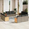 The Living Store 12-tlg. Garten-Sofagarnitur mit Kissen Produktbild-Vorschau 2