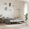 Bettgestell mit Kopfteil Metall Weiß 150x200 cm Produktbild-Vorschau 3