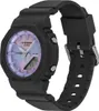 A black G-Shock watch with a multi-colored dial is shown against a white background. Anteprima dell’immagine prodotto