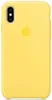A yellow iPhone case with the Apple logo is shown against a white background. Produktbild-Vorschau