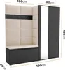 Garderoben-Set Noris IV mit Spiegel, gepolsterte Garderobe Produktbild-Vorschau 8