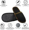 ONVAYA® ABS Gästepantoffel | Home schwarz-gold | 6er Set | Produktbild-Vorschau 4
