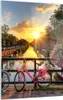 Bilder auf glas - Einteilig - Bikes Kanal Amsterdam Produktbild-Vorschau 1