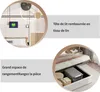 Lit coffre 160x200cm en tissu lin avec port USB - tête de Voir les images du produit 8