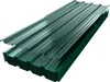 A stack of green corrugated metal roofing sheets. Produktbild-Vorschau
