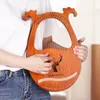 16-saitiges Lyra-Harfen-Elchmuster-Massivholzinstrument mit Produktbild-Vorschau 5