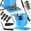 A collection of tools for working with chains, including a chain press and various accessories, arranged on a white background. Produktbild-Vorschau