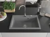 Mexen Elix Granitspüle 1-Becken 700 x 500 mm, grau, Siphon Produktbild-Vorschau 3