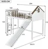 MODFU Hochbett 90 × 200 cm,Kinderbett mit Dach und Produktbild-Vorschau 6