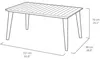 Allibert Lima Table Blanc - résistant aux intempéries, Voir les images du produit 19