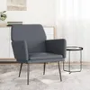 Fotel The Living Store ciemnoszary 62x79x79 cm aksamitny Podgląd zdjęcia produktu 1