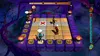 A video game scene with cartoon characters on a grid, set in a spooky forest. Produktbild-Vorschau
