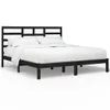 vidaXL Massivholzbett Schwarz 200x200 cm Produktbild-Vorschau 1