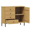 Woodroom Sideboard mit Schubladen und Tür Kiefer massiv Produktbild-Vorschau 2