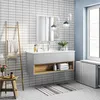 Yaheetech Spiegelschrank Badezimmerschrank 2-stufiger Produktbild-Vorschau 4