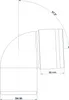 Poloplast POLO-KAL XS, Bogen, DN 90, 87, 1 pz. Anteprima dell’immagine prodotto 5