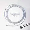 Profilo cromato con innesto a scatto per auto 8 mm x 3 mt Anteprima dell’immagine prodotto 1