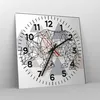 Wanduhr - Quadrat - Glasuhr - Tier Abstraktion - 40x40cm - Produktbild-Vorschau 4